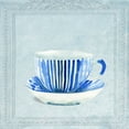 thumbnail image 2 of Dolzhenko, Anna 20x20 Gold Ornate Wood Framed with Double Matting Museum Art Print Titled - Lovely Blue Striped Tea Cup, 2 of 4