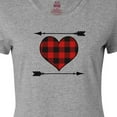 thumbnail image 4 of Inktastic Buffalo Plaid Valentines Day Heart Women's T-Shirt, 4 of 5
