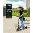 thumbnail image 3 of MIHOVER Electric Scooter for Kids, Ride on Toys 150W Motor 10mph Speed Electric Scooter with Adjustable Handlebar and LED Lights, 3 of 8