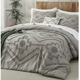 thumbnail image 2 of Grey Tufted Cotton Duvet Cover Set Sup.King-100x112”- Decorative Boho Style, 210 TC,3 Piece, 2 of 4