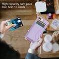 thumbnail image 3 of for iPhone 7 Plus/8 Plus 2 In 1 Detachable Magnetic Card Slots Back Case, PU Leather RFID Blocking Kickstand Fashion Shockproof Protective Phone Case Cover for iPhone 7 Plus/8 Plus, Purple, 3 of 10