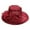 Wine, variant on CHENge Women's Organza Derby Hat Flower Wide Brim Fascinator Sun Hats for Women Wedding Tea Party Fancy Hat