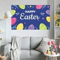 thumbnail image 5 of HongHeng 59x35 inch Happy Easter Backdrops Cloth Happy Hanging Wall Banner Bunny Grassland Eggs Photography Background for Easter Spring Party Decoration Happy Easter Sign, 5 of 6
