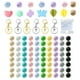 thumbnail image 5 of Cuentas de silicona como juego de llaveros, cuentas de goma de colores, cuentas con llavero para manualidades, pulseras y bisutería., 5 of 9