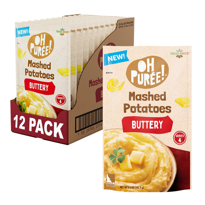 (Pack of 12) Oh Puree Potato Instant Mashed Buttery 3.6 Oz