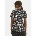 thumbnail image 5 of Nightmare Before Christmas Women's Graphic Scrub Top, Sizes S-3XL, 5 of 5