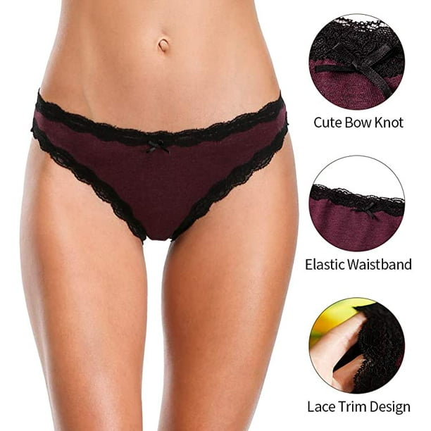 BeautyIn Womens Lace Panties Hipster Bikini Underwear 4 Pack 