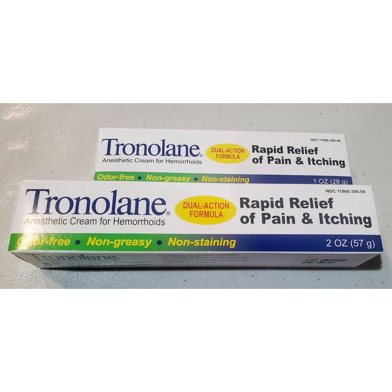 Tronolane Dual Action Anesthetic Cream For Hemorrhoids 1 oz HSA