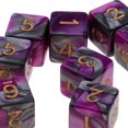 thumbnail image 3 of Juego dos de múltiples caras de 10 piezas, perfecto para juegos dos y Morado + Gris Zulema Juego de dados de 6 caras, 3 of 8