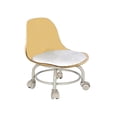 thumbnail image 3 of veasfak Tabouret Roulant Bas avec Petit Rouleau à l'Arrière, Tabouret en Cuir PU Imperméable, Jaune, 3 of 9