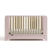 Graco Read-with-Me 4-in-1 Convertible Baby Crib with Drawer, Blush with Driftwood