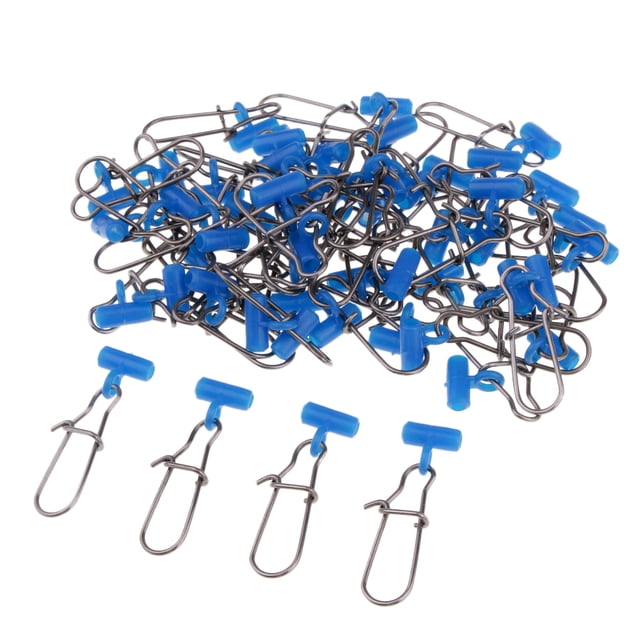 50 Pcs Connecteur Coulissant de Ligne de Pêche Haute Résistance Connecteur Coulissant à Enclenchement Tête + Enclenchement
