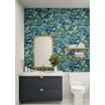 thumbnail image 2 of NextWall Bright Blue & Sap Green Floral Meadow Peel and Stick Wallpaper, 2 of 8