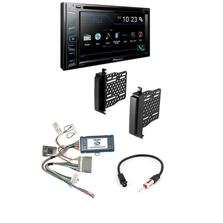 Jeep Grand Cherokee Stereo 2011 -2013 JEEP GRAND CHEROKEE DODGE DURANGO STEREO INSTALL KIT DASH MOUNTING KIT + RADIO REPLACEMENT INTERFACE + RADIO ANTENNA ADAPTER+PIONEER BLUETOOTH STEREO ()