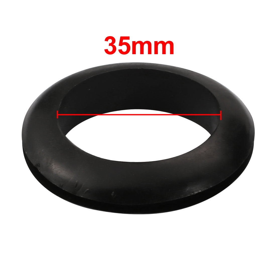 5pcs Wire Protective Grommets Black Rubber 35mm Double Sided Grommet 