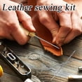thumbnail image 3 of Sewing Kit, Professional Leather Sewing Needle with Handle, Hand Sewing Tool for Leather Canvas Shoe Repair, Saddle Coat Bookbinding – Alloy Metal Craft Kit, 3 of 10