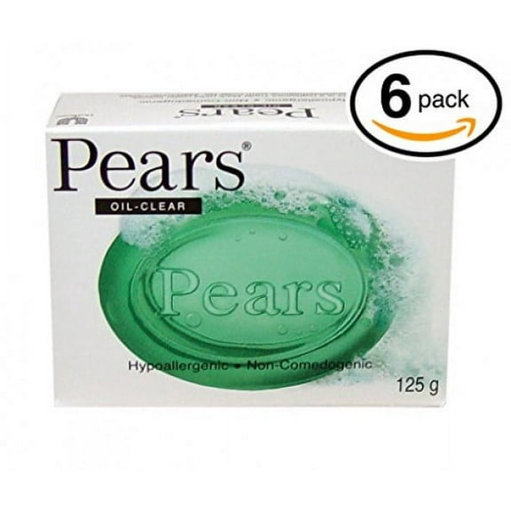 Pears Oil-clear Bar Soap, with Lemon Flower Extract, Dermatologist Tested, 3.5 Ounces (Pack of 6)