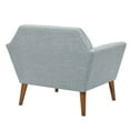 thumbnail image 7 of Mid Century Modern Accent Chair, Oversized Lounge Armchair with Button Tufting Backrest, Side Sitting Chairs with Tapered Wood Legs for Living Room, Bedroom, Guest Room, Light Blue, 7 of 7
