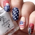 thumbnail image 1 of Día de la Independencia Prensa en uñas cortas patrióticas uñas postizas pegamento de almendras en uñas postizas, cubierta completa cuadrada uñas artificiales decoración de uñas para mujeres 4 de julio, 1 of 6