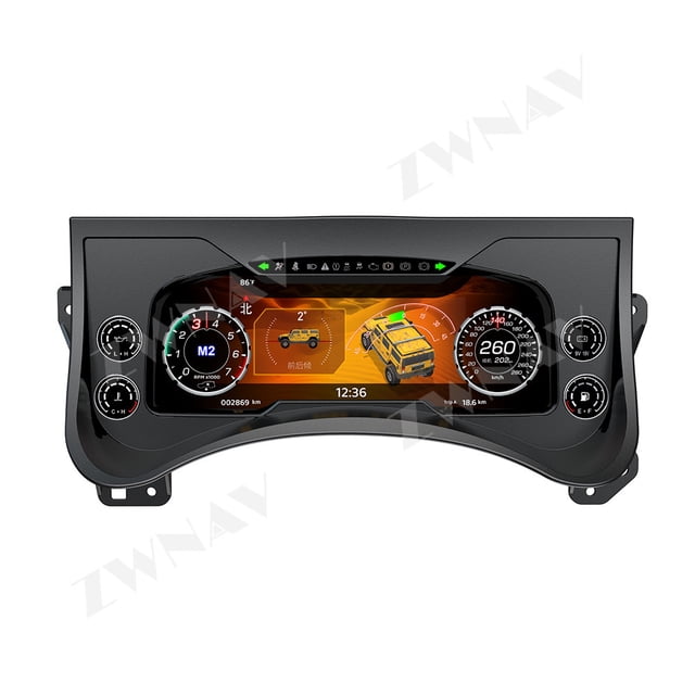 ZWNAV for Hummer H2 2003-2009 LCD Digital Panel Cluster Speedometer Gauge Car Auto Meter Odometer LCD Auto Instrument