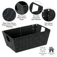 thumbnail image 7 of Simplify Small Woven Storage Shelf Bin, Black, 7 of 7