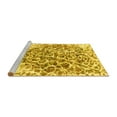thumbnail image 2 of Ahgly Company Machine Washable Indoor Round Abstract Yellow Modern Area Rugs, 8' Round, 2 of 4