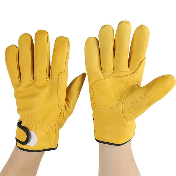 ibasenice 1Pair Yellow Insulated Work Gloves for Men with Non Slip Protection