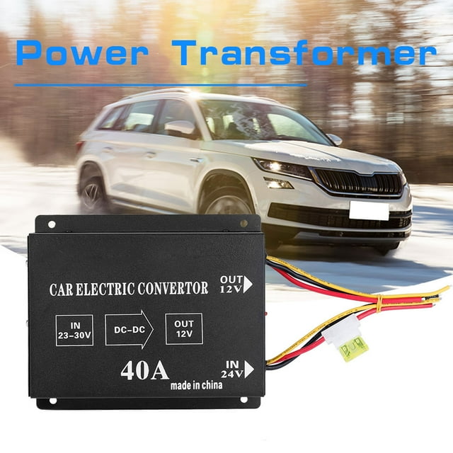 Transformador de potencia, coche camión 40A 480W Reductor de voltaje del coche Transformador reductor Construcción robusta