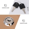 thumbnail image 2 of 1Pc Wall-Mounted Round Tissue Holder Modern Style Roll Paper Storage Rack, 2 of 9