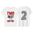 thumbnail image 2 of Gyujnb Two Fast Car Print Round Neck Short Sleeves Casual T Shirt, Fashionable Kids Top (Girls),6-7 Years, 2 of 3