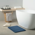thumbnail image 4 of (2 pack) Mainstays Navy 2-Piece Performance Foam 17"x 24" Bath Rug Set, 4 of 11