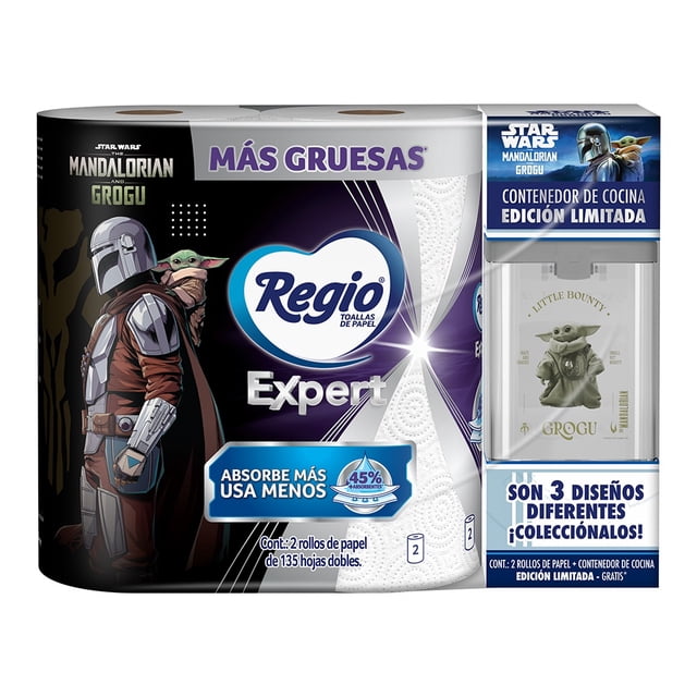 Toalla de cocina Regio Expert 2 rollos con 135 hojas mas estuche Galaxy