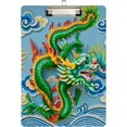 thumbnail image 2 of FMSHPON Green Dragon Cloud Clipboard Hardboard Wood Nursing Clip Board and Pull for Standard A4 Letter 13x9 inches, 2 of 8