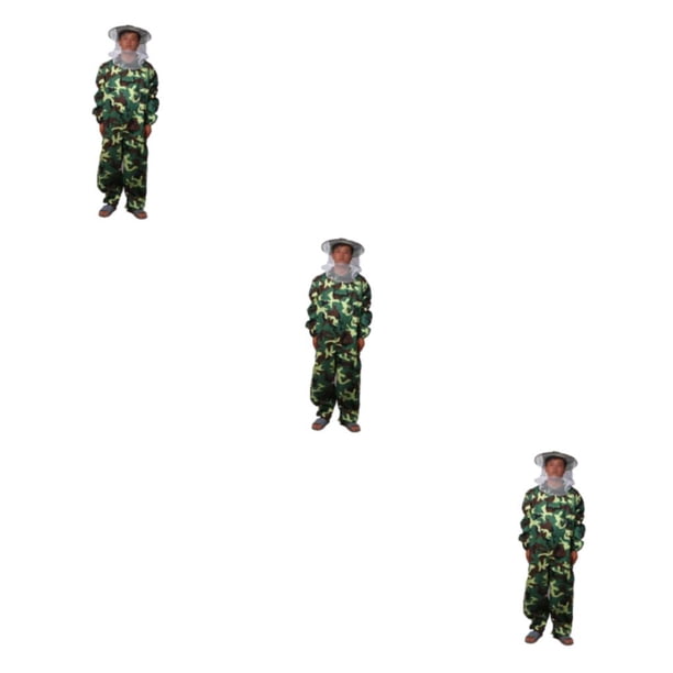 Toystoory Traje de apicultura duradero y liviano Ajuste universal para todos los apicultores Equipo fácil de usar Camo verde XXL Type1 NO1