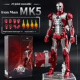 thumbnail image 1 of Figuras de acción móviles de armadura Nano para niños, conjunto de muñecos coleccionables, adornos de escritorio, modelo de Iron Man, Spider Man, regalo Fivean unisex, 1 of 2