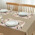 thumbnail image 3 of Chihuahua and Flower Florals Summer Placemats Table Placemats Set Of 4-Linen Kitchen Washable Placemats Table Mats 11.8"x17.7"Non-Slip Heat Resistant, 3 of 6