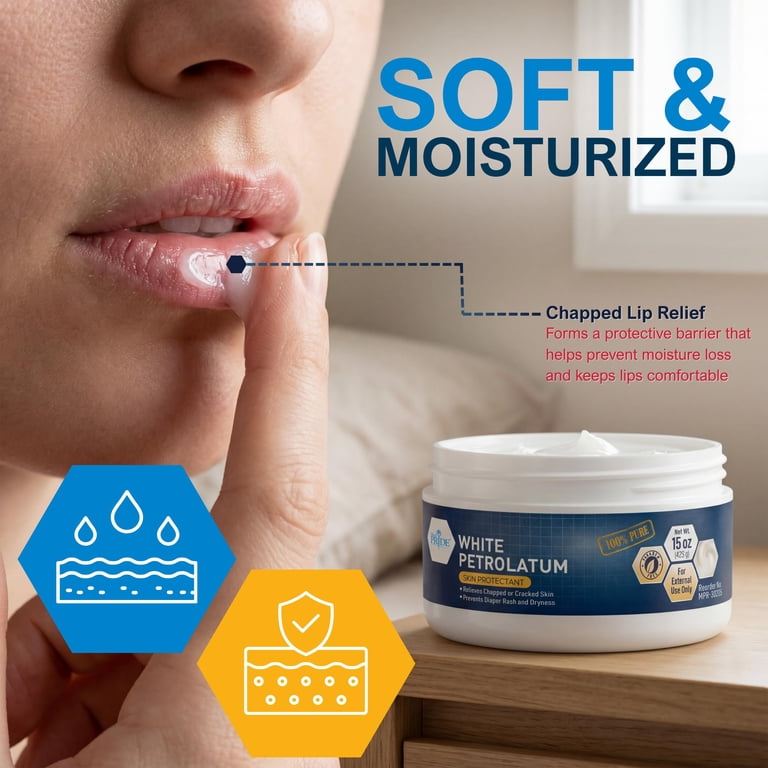 MEDPRIDE Pure White Petroleum Jelly 15oz – Skin Protectant