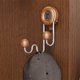 thumbnail image 4 of Ganchos de pared con ventosa, organizador de toallas resistente con veta de madera, 2 ganchos y acero inoxidable, sin taladros, para organizar el baño, la cocina, sombreros, ropa y llaves en, 4 of 9
