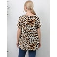 thumbnail image 2 of Purcoar Women Plus Size Round Neck T-Shirt Printed Floral Top, 2 of 5