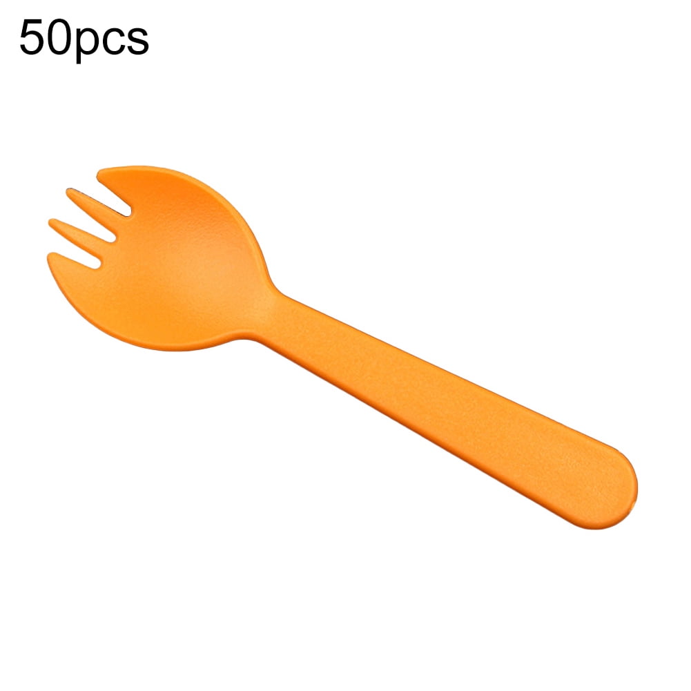 Tegg Dessert Spoon 50PCS Plastic Disposable Mini Shovel Shaped Spoons For Potted Cake Ice Cream Garden Party