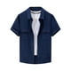 thumbnail image 1 of pstuiky camisetas de manga corta para hombre, Estilo Hombre Color Sólido Casual Ventilado Botones Sueltos Solapa Bolsillos Manga Corta ropa de hombre m, 1 of 5