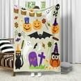 thumbnail image 3 of Halloween Throw Blanket 100x150, Lightweight Soft Warm Sherpa Fleece Plush Pumpkins Print Blankets for Bed Chair Sofa Couch Bedroom Bedding Decor, All Season Gifts, 3 of 8