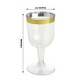 thumbnail image 3 of Efavormart 60 Pack 5oz Gold Rimmed Clear Plastic Disposable Champagne Glass - Perfect for Wedding Ceremonies, Party Decorations, Banquet, Birthday Celebrations, and Any Special Events, 3 of 10