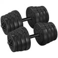 thumbnail image 3 of Yaheetech 66LB Adjustable Dumbbell Weight Set Home Training Dumbbell Pair Lifting Black, 3 of 16