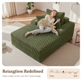 thumbnail image 6 of ATHOPE 67" Chaise Lounge Chair Indoor, Corduroy Couch Chair with Pillows, Comfy Reading Chairs with Wide Arms, Upholstered Sleeper Sofa for Living Room, No Assembly Required, Green, 6 of 8