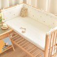 thumbnail image 2 of Protector transpirable para cama de bebé - Tejido suave, diseño anticaída - Evita que las extremidades se enreden, fácil de instalar - para cunas, niños pequeños, decoración neutra, 2 of 5