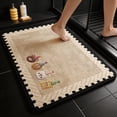 thumbnail image 4 of Tuvgenk Bath Floor Mats Cute Funky Water Absorbent Bathroom Bath Rugs Waves Non-Slip 16 X 24 in, 4 of 8