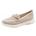 thumbnail image 6 of Orthopedic Platform Penny Loafers for Women Spring Fall Comfort Knitted Fashion Casual Slip on Walking Wedges Dress Shoes, 6 of 7