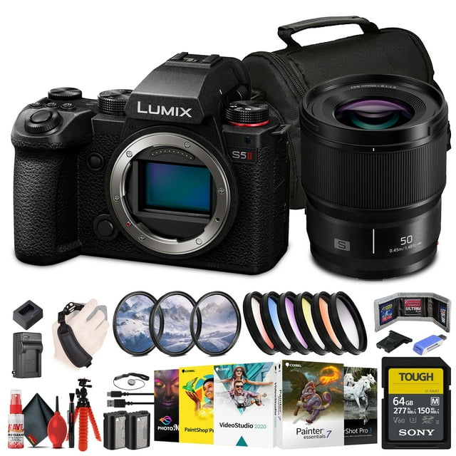 Cámara sin espejo Panasonic Lumix S5 II (DC-S5M2BODY) + Lente Panasonic Lumix S 50 mm + Tarjeta de memoria de 64 GB + Kit de filtros + Kit de filtros de color + Software Corel Photo + Batería DMW-BLK22 + Bolsa + Más Panasonic DC-S5M2BODY_EDI_7