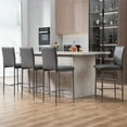 Boowill Counter Height Stools Set of 4 Modern PU Leather Bar Stools